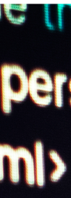 Computer program coding on screen